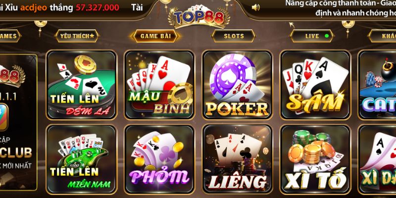 TOP88 - Cổng Game Đổi Thưởng Uy Tín | Đăng Ký Nhận Quà
